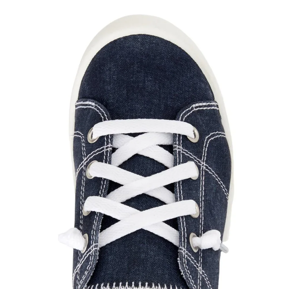 Time and Tru Women's Scrunch Back Slip-On Sneaker Sizes and Width varies Blue - Picture 2 of 5